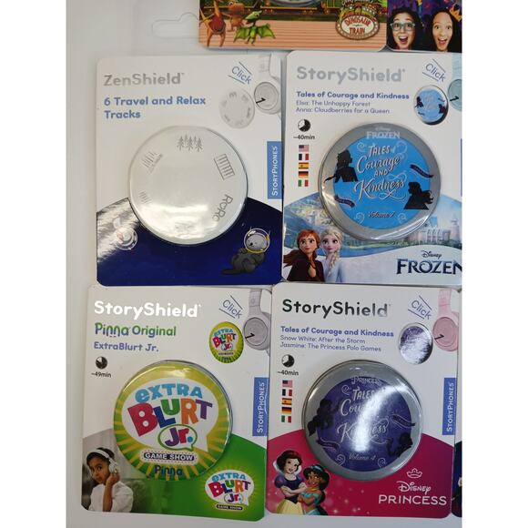 StoryPhones 8 PACK NEW Story Shields Disc Disney Headphones Storytelling SEALED - Picture 2 of 8
